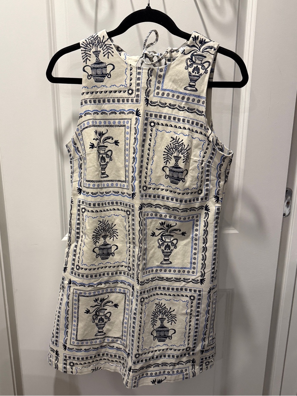 H&M Blue Tile Print Mini Dress
